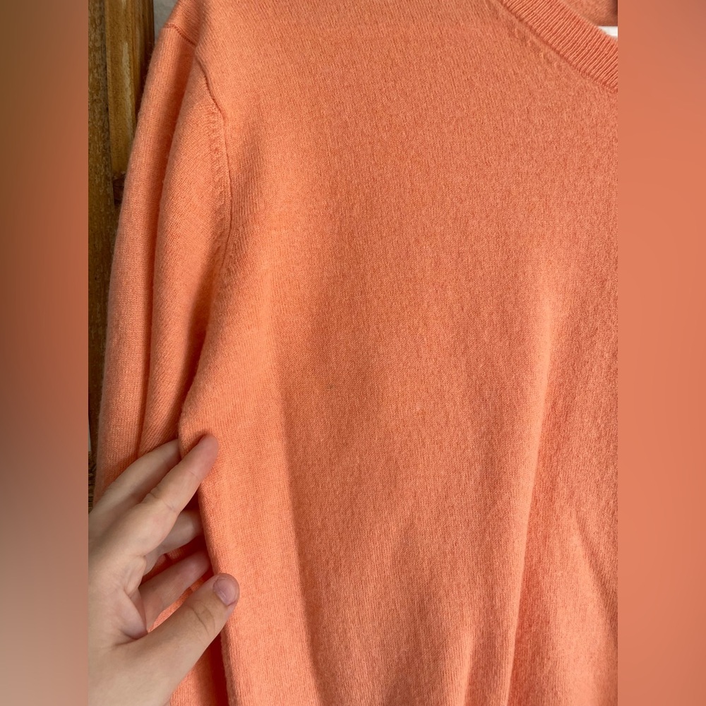 Hart Schaffner Marx Extra Fine Merino Wool Sweater women’s Large Coral orange - Picture 4 of 6
